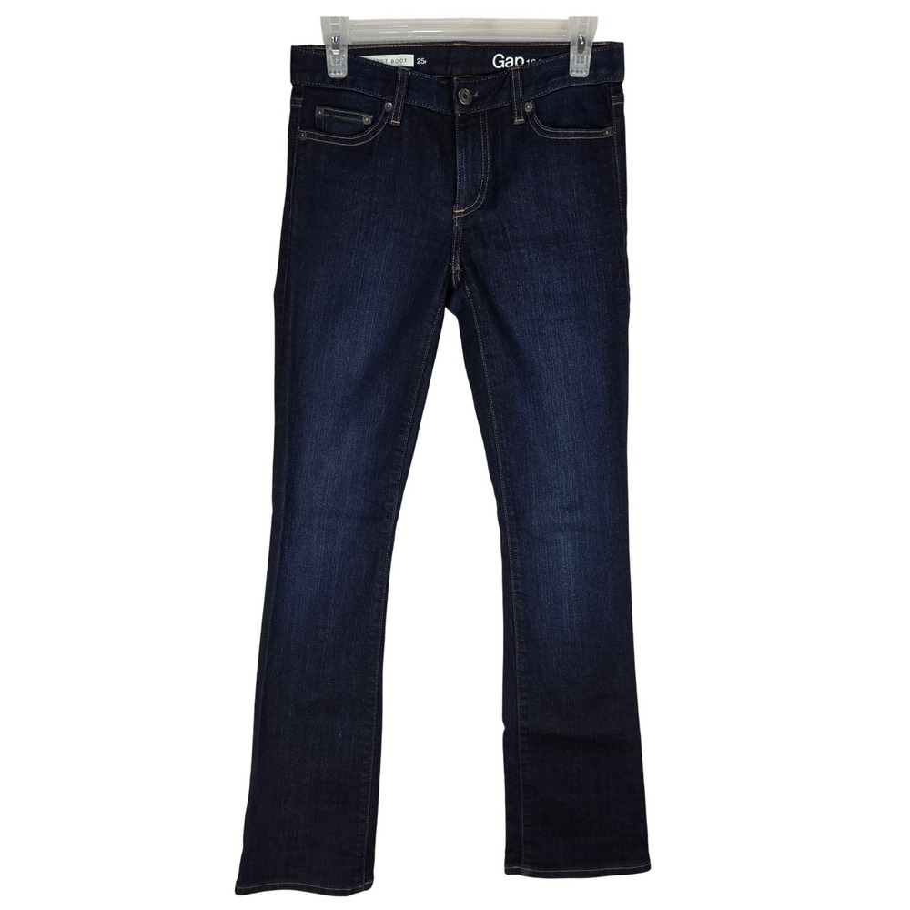 Gap Jeans Womens 25 Regular Perfect Boot Dark Wash Indigo Denim Casual Classic